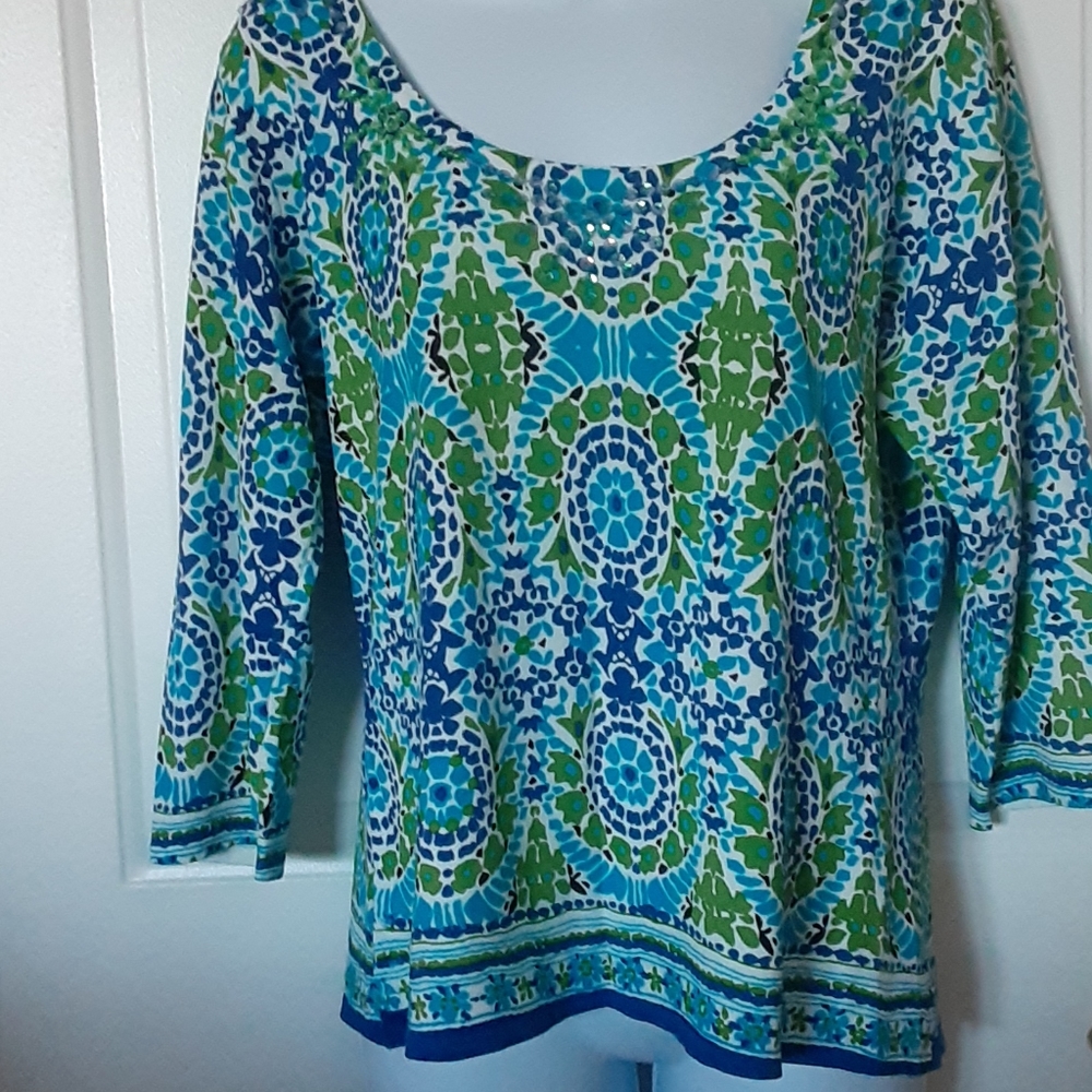 CDP & Co.pullover sweater with sequin trim